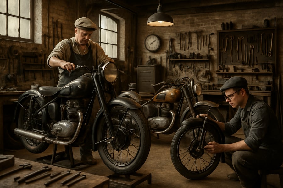 Atelier de restauration de motos anciennes Atelier de restauration de motos anciennes
